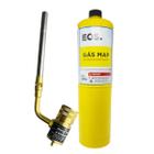 Kit Solda Alumínio Maçarico Portátil + 1 Refil Gás Map 400g