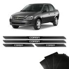 Kit Soleira Diamante Corsa Hatch Sedan Com Protetor De Porta