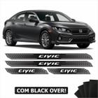 Kit Soleira Diamante Honda New Civic Com Black Over