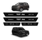 Kit Soleira Resinada Proteção Porta Jeep Compass Renegade - Rvt