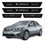 Kit Soleira Resinada Proteção Porta Toyota Corolla - Preto - Rvt