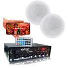 Kit Som Ambiente 4 Canal 500 Watts + 2 Caixas Red Br Gesso