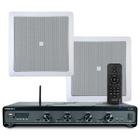 Kit Som Ambiente Bluetooth Usb Sd Controle Remoto Amplificador 4500 Optical Com 2 Arandelas Jbl