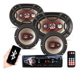 Kit Som Automotivo Bluetooth Auto Falante Bravox 6 + 6x9 - OESTESOM