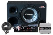 Kit Som Automotivo Radio Bluetooth Caixa Opala Trio