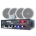 Kit Som Residencial Amplificador + 4 Caixas De Som Orion 70w