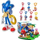 Kit Sonic: Boneco Sonic + Chaveiro + Mini Figura - DC Toys