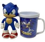 Kit Sonic The Hedgehog Caneca + Boneco 16Cm