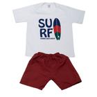 Kit Sortido 6 Peças De Roupas Infantil Menino 3 Camisetas + 3 Bermudas Desenho