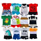 Kit Sortido 8 Peças para Bebê menino infantil 4 Camisetas + 4 Bermudas Kit com 4 Conjuntos.