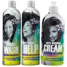 Kit Soul Power Shampoo Condicionador E Creme Curly Definition Cream Definidor De Cachos Vegano