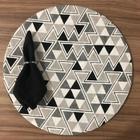 Kit Souplast 6 Lugares Com Base Mdf Capa E Guardanapo Triangulo Preto - Casa Pedro