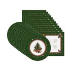 Kit Sousplat + Guardanapo Natal Árvore Verde