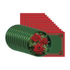 Kit Sousplat + Guardanapo Natal Fundo Flor