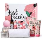 Kit Spa BFFLOVE Just Peachy - 8 Peças com Bomba de Banho, Vela e Toalha