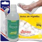 Kit Spa Dos Pés Repos Amaciante Espátula Botinha Algodão