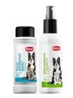 Kit Spray 100ml + Talco Antipulgas E Carrapatos Antisséptico 100g Ibasa