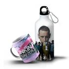 Kit Squeeze Aluminio + Caneca Porcelana Linkin Park Presente