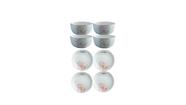 Kit Stitch 4 Pratos Sobremesa e 4 Bowls Cerâmica 8pçs- Tuut - Yangzi