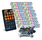 Kit Strobo AJK RGB Rítmico 3.0 + 14 Faróis 6W