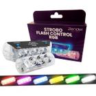 Kit Strobo Farol Rgb Automotivo 9w Caixa Bob Central Interna