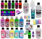 Kit Super Completo Para Fazer Slime Colas Neon e Coloridas