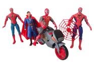 Kit super herois homem aranha 4 bonecos presente meninos