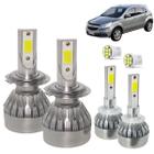 Kit Super Led Agile 2013 2014 2015 2016 Farol Baixo H7 + Milha H27 20000 Lumens - LuxLed V10 Mini