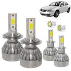 Kit Super Led Bora 2008 a 2011 Farol Baixo H7 + Milha H3 20000 Lumens