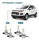 Kit Super Led Ecosport Farol Alto Baixo E Milha