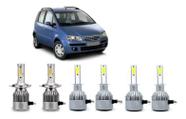 Kit Super Led Fiat Idea Farol Alto Baixo Milha