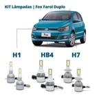 Kit Super Led Fox Farol Duplo 2010/16 - Alto, Baixo E Milha