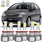 Kit Super Led Gm Meriva Luz Alta Baixa Milha 6000k