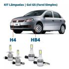 Kit Super Led Gol G5 Farol Simples 2008 Alto Baixo E Milha