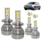 Kit Super Led Golf IV 1999 a 2006 Farol Baixo H7 + Milha H3 20000 Lumens