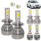 Kit Super Led Jetta 2007 a 2010 Farol Baixo H7 + Alto H7 + Milha HB4 20000 Lumens