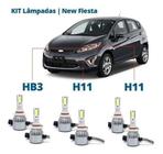 Kit Super Led New Fiesta 2011/2013 - Farol Alto, Baixo E Milha