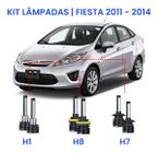 Kit Super Led New Fiesta 2011/2014 Farol Alto Baixo E Milha