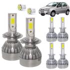 Kit Super Led Palio G2 2001 a 2007 Farol Baixo H7 + Alto H1 + Milha H1 20000 Lumens