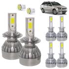 Kit Super Led Palio Weekend 2002 a 2004 Farol Baixo H7 + Alto H1 + Milha H1 20000 Lumens