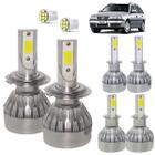 Kit Super Led Parati G3 2000 a 2005 Farol Duplo Baixo H7 + Alto H1 + Milha H3 20000 Lumens