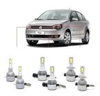 Kit Super Led Polo Sedan 2007/13 - Farol Alto, Baixo Milha