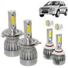 Kit Super Led Prisma 2006 07 08 09 10 11 2012 Farol Alto e Baixo H4 + Milha HB4 20000 Lumens - LuxLed V10 Mini