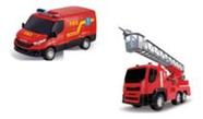 Kit Super Resgate Caminhão Bombeiro Brutale + Van Iveco Daily