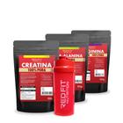 Kit Suplemento em Pó Red Fit Nutrition 100% Puro Importado C/ Laudo Creatina 500g Beta-Alanina 500g L-Arginina 500g