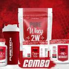 Kit suplementos (Whey 2W 900g Refil + BCAA 120 Caps+Creatina 96g+Pure Pre-treino + Coqueteleira)