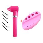 Kit Suporte Base Dermógrafo E Mixer Misturador Pigmento Rosa