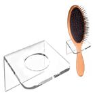 Kit Suporte de Escova de Cabelo Parede em Acrílico Transparente