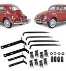 Kit suporte fusca 1200 1300 57 a 70 24 peças + tubo + calço + vedação e acabamento parachoque dianteiro e traseiro