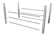 Kit Suporte Master Marivent 4 Laterais Inox 6 Barras Alumínio 75 cm para churrasqueira espeto grelha - MARIGRILL